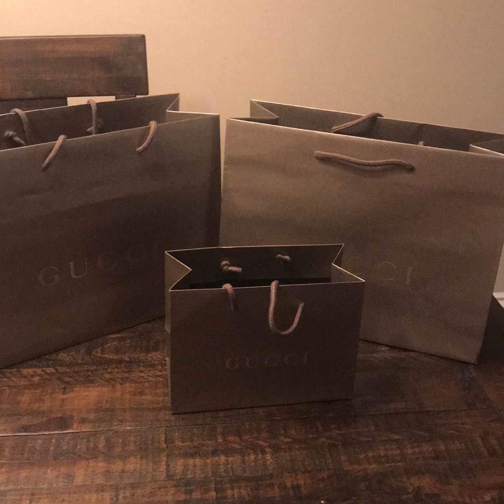 🚫SOLD!!! 🚫Three Gucci shopping bags.